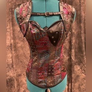 EUC Lace up corset two piece steam punk
